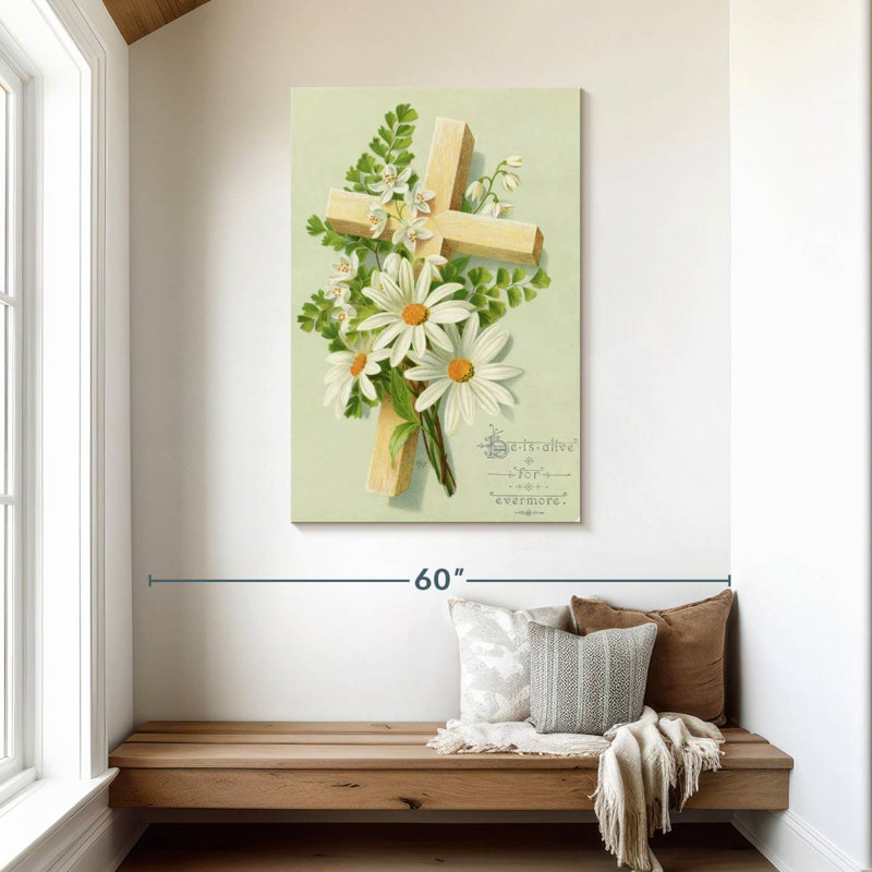 Adella Easter Card Cross, 45" H x 30" W