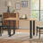 Solid Wood Top Metal Base Dining Table