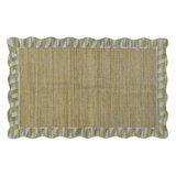 Jute Scalloped Purple and Green Rug