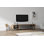 Meuble télé moderne, noyer et anthracite, 63,0 po x 13,8 po x 27,6 po | 100% panneau de particules enduit de mélamine, épaisseur: 0,7 pouce | Conception élégante et fonctionnelle, parfaite pour le salon ou l'espace de divertissement