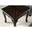 Table de salon 3 pièces en cerisier foncé, style traditionnel rectangulaire avec détails ornés détaillés pour la finition des meubles, tables basses et tables de bout dans l'espace