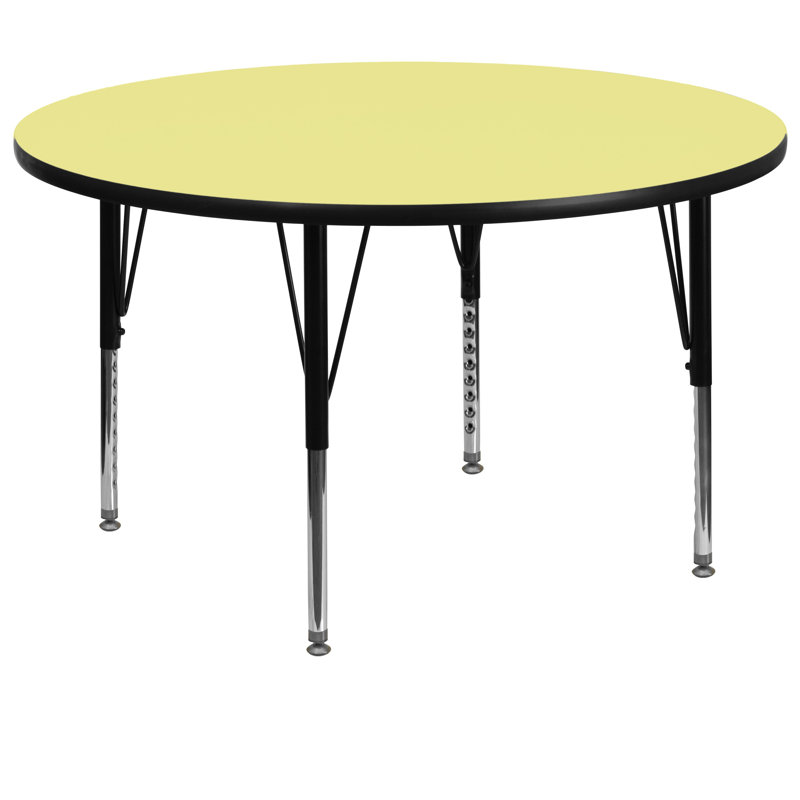 Table d'activité 42 po Goddard, L 60 po x P 60 po x H 16,125 po - 25,125 po, Jaune