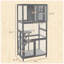 Maisonnette d'extérieur à roulettes en bois pour chat avec cage de chaton Pawhut