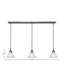 Luminaire suspendu linéaire sur pied 3 lumières avec verre de glace doré-71749580-32465708