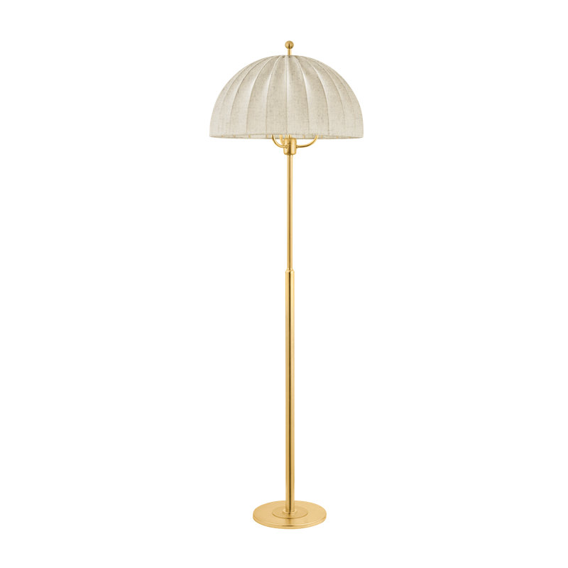 Lampe sur pied Palmetto en laiton vieilli par Cortney Bishop