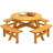 Faaizah Outdoor 8-person Dining Sets With 4 Curved Benches, Round Tabletop And Umbrella Hole-1190890021