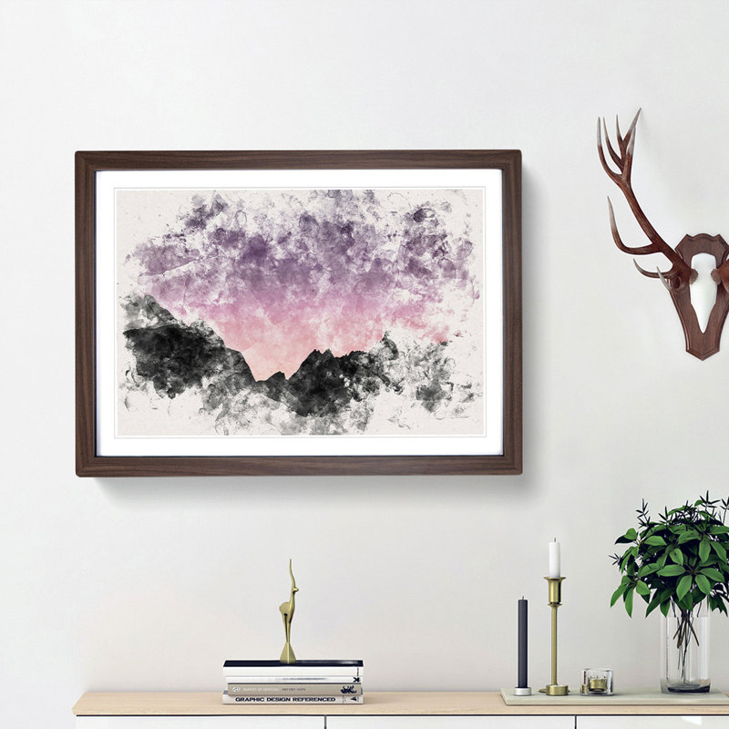 Pink Sky at Night - Framed Print, Walnut Framed, 62cm H x 87cm W x 2cm D