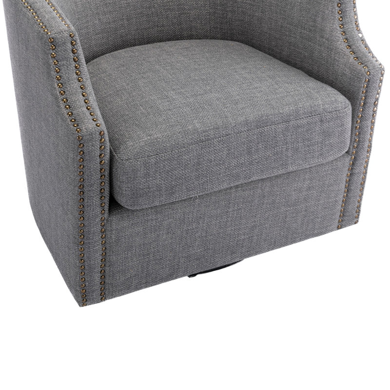Chaise pivotante 30,5 po Pimm, Mélange de polyester gris foncé