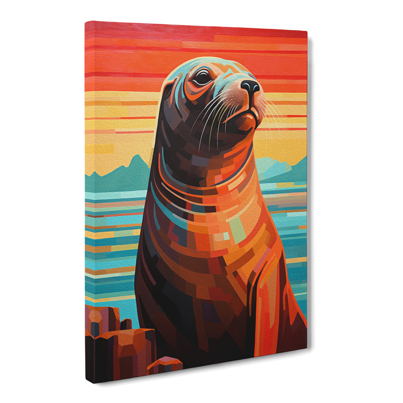 Sea Lion Constructivism No.2 - No Frame Print, 76cm H x 50cm W x 3cm D