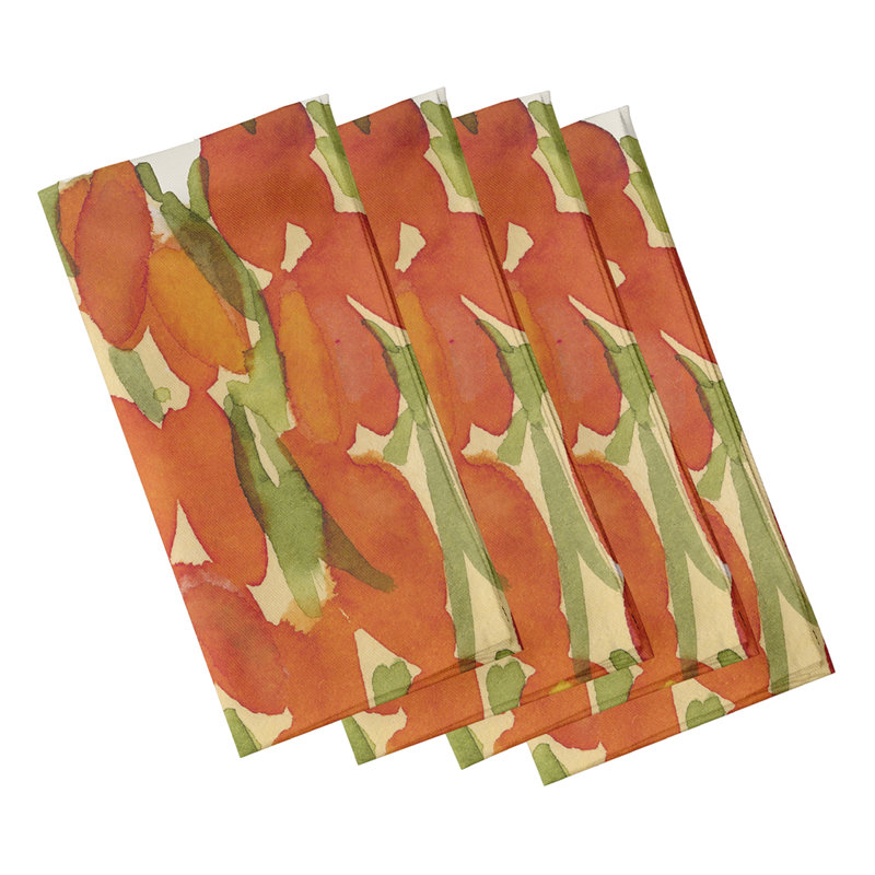 Lonston Tulip Field Napkins, Orange