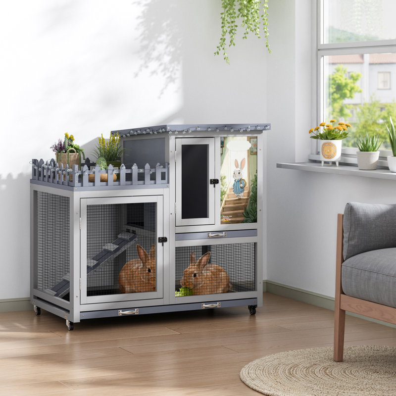 Cage à lapin avec rampe Carrisa