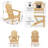 Chaslynn Set of 2 Premium Grade A Solid Teak Adirondack Chairs, All-Weather Heavy-Duty Patio Armchairs for Poolside & Garden, 440lbs Capacity