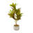30'' Faux Crotons Plant in Cement Pot