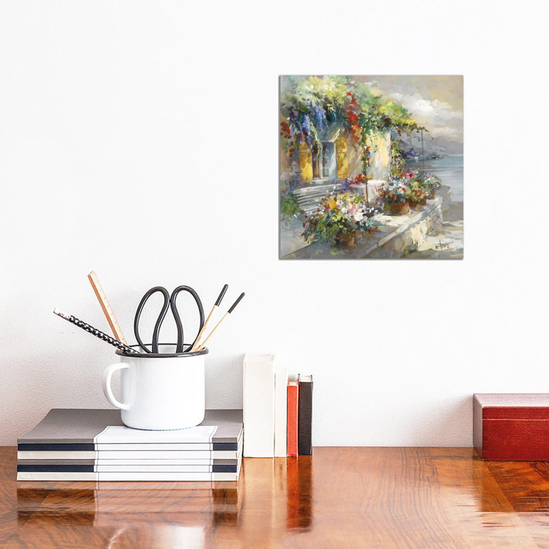 Veranda At Sea by Willem Haenraets - Wrapped Canvas Painting, 30.48 cm H x 30.48 cm W