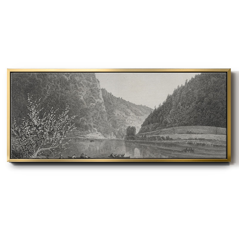 Delaware Water Gap- Framed Canvas, 20" H x 50" W