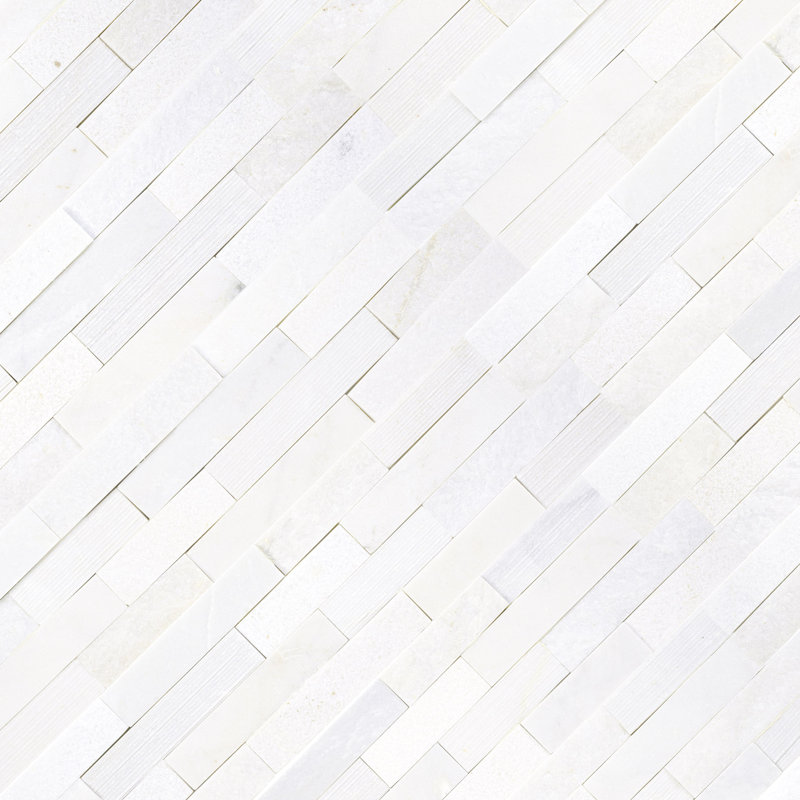 Stonecrest 6 in. x 24 in. Multi Finish Natural Stone Ledger Panel Corner Wall Tile, Auric White