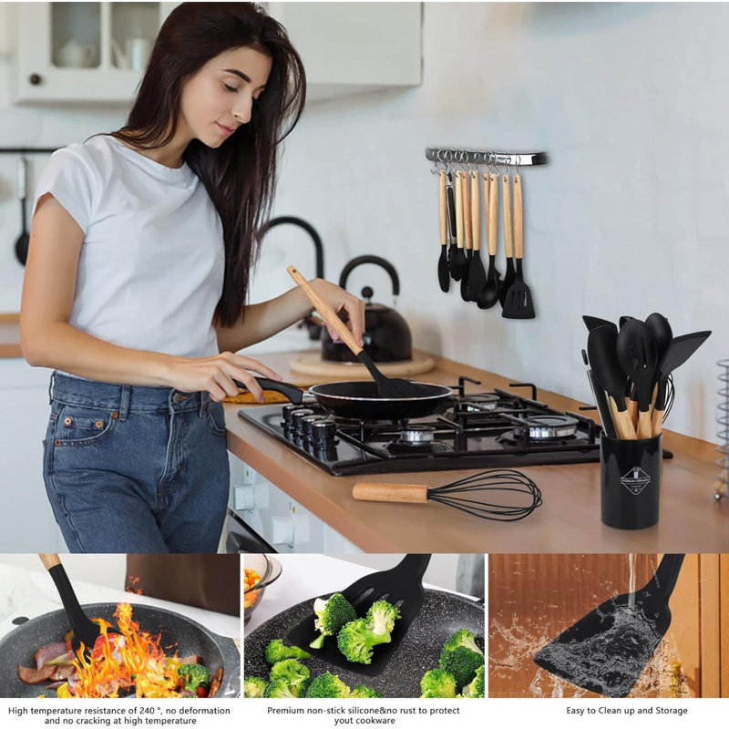 Rareweaves 22 Utensil Set, Black