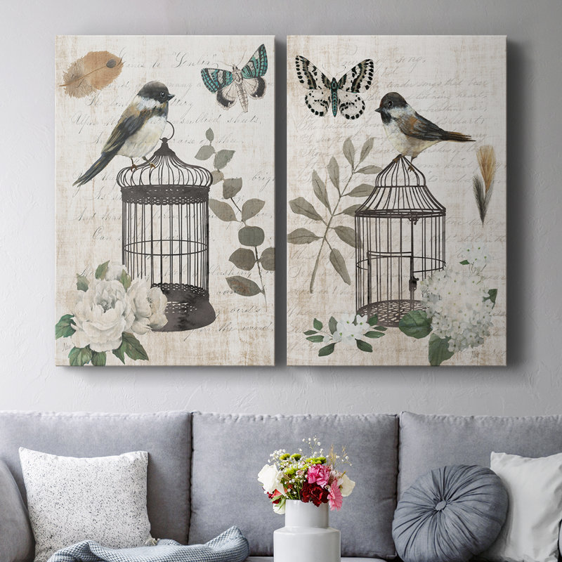 Toile tendue rétro I-Premium Gallery Menagerie - prête à être accrochée