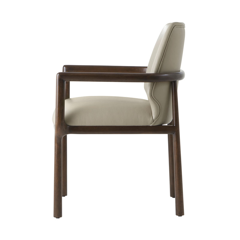 Kesden Leather Arm Chair, Pyramid Brown