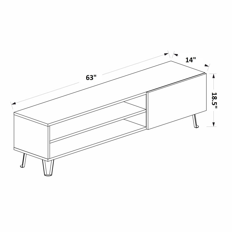 Posada TV Stand for TVs up to 75", White
