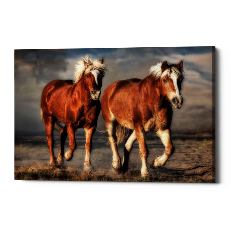 «Trotting», art mural sur toile, 40 po x 60 po