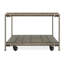 Table basse avec métal et bois - Style graphite vieilli, bois franc, placage de chêne, amovible, tablette fixe, l 50 po x P 26 po x H 18 po