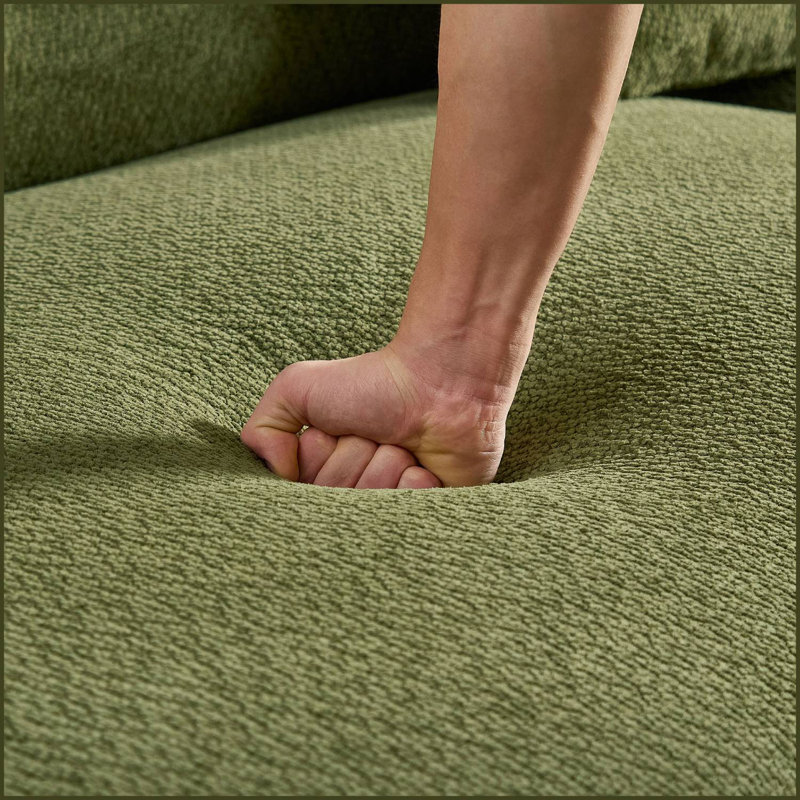 Canapé modulaire incurvé en L 110,63 po avec 4 coussins offerts, Orienté à droite
