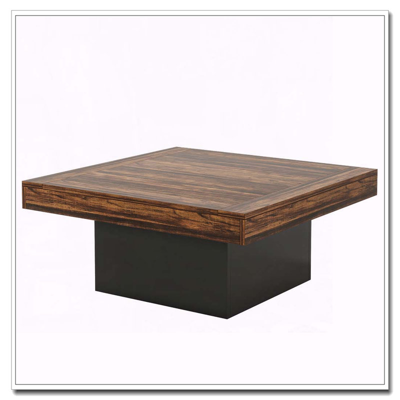 Table basse Farmhouse Square avec fonction d'éclairage à DEL intégrée