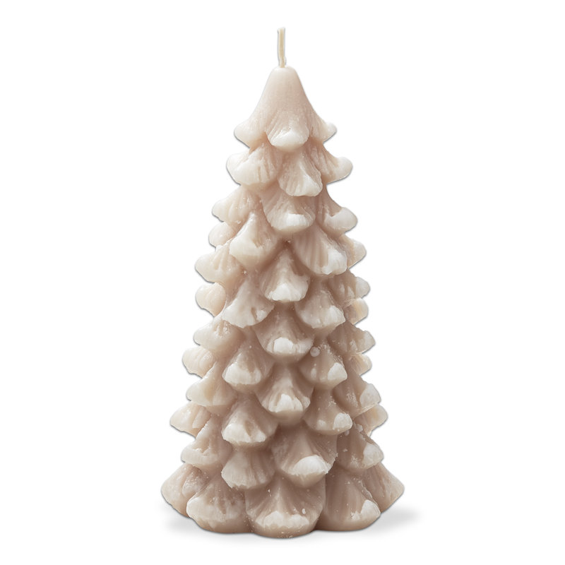 Frosted Pine Tree Candle, Pink
