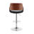Mid-century Adjustable Height Bar Stool with Arms in Faux Leather and Metal-1929717822-1929717819