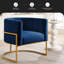 Fauteuil demi-tonneau en velours 28,25 po Vanjo-1564937131