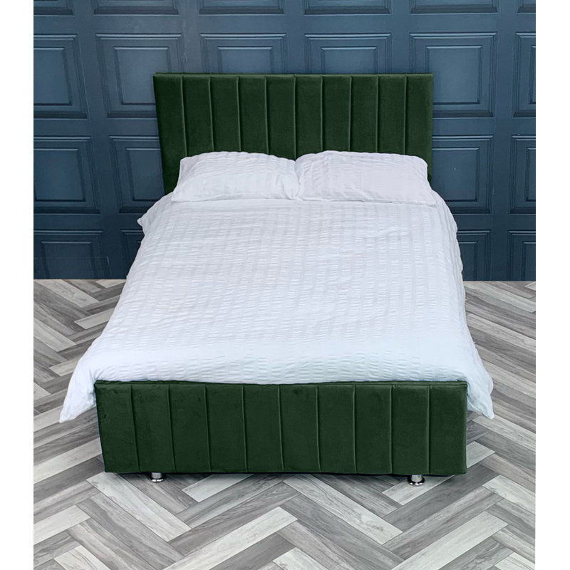Cheridy Upholstered Bed, Single (3'), Mustard