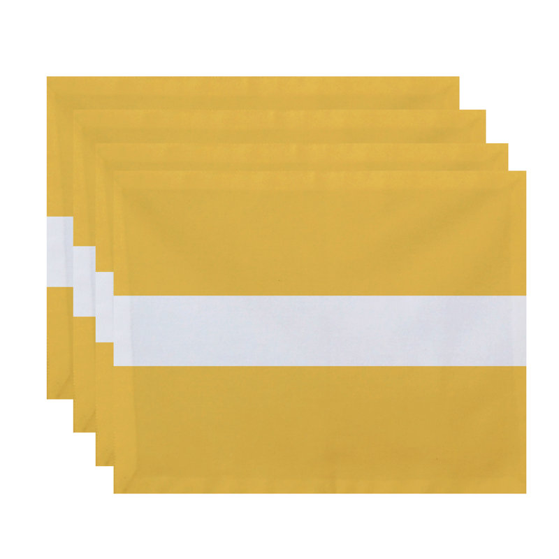 Ensemble de 3 sets de table Fernwood, Jaune