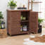 Poste de travail de jardinage ultime: banc de rempotage en bois massif de 31,5 po avec armoire de rangement, plateau de table en métal et capacité de 220 lb pour le patio, le jardin ou le garage-479935741