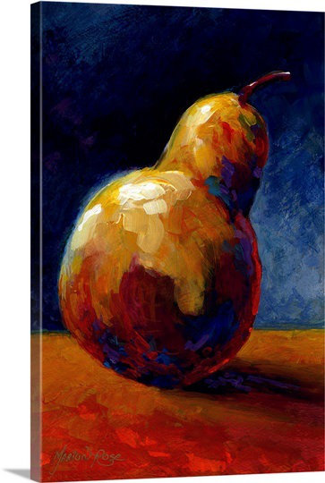 "Pearfect" par Anke, reproduction d'art sur toile tendue, H 30 po x l 20 po x P 1,5 po