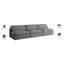 Canapé modulaire sans accoudoirs 117 po Burrows-963557963
