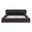  Structure de lit tapissier avec tissu épais, lit plateforme en chenille avec tête de lit et structure solide (87 po x 67 po x 23,5 po)-1772107745