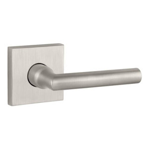Tube Keyed Door Lever with Contemporary Square Rose