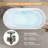 63" X 30" Acrylic Freestanding Slip Soaking Bathtub with Center Drain in White