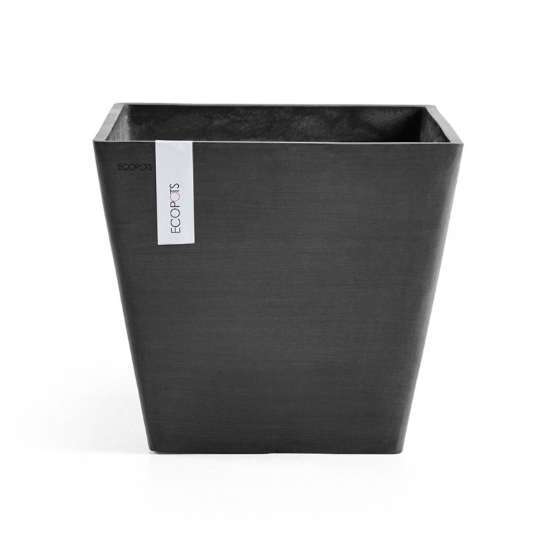 Pot Planter, Dark Gray, 13.7" H x 15.7" W x 15.7" D