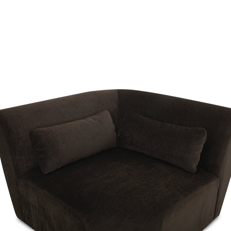 Anson Corner Chair, Charcoal Brown