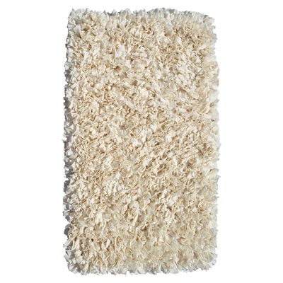 Tapis décoratif en coton à poils longs fabriqué à la main
