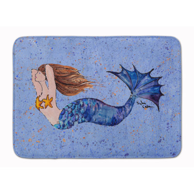 Tapis pour salle de bain en mousse à mémoire de forme sirène