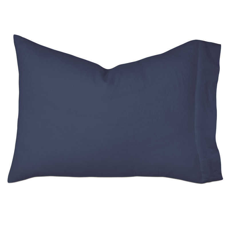 Taie d'oreiller en lin Shiloh, Indigo, Taie d’oreiller standard