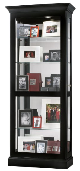 Berends Lighted Curio Cabinet, Black