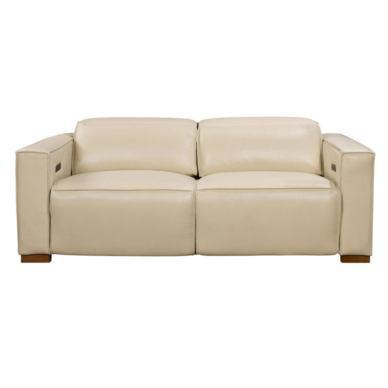 Canapé inclinable en cuir Riseholme, H 29 po x l 80,5 po x P 41 po, Tanné