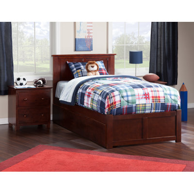 Lampley Solid and Manufactured Wood Platform Bed with Trundle