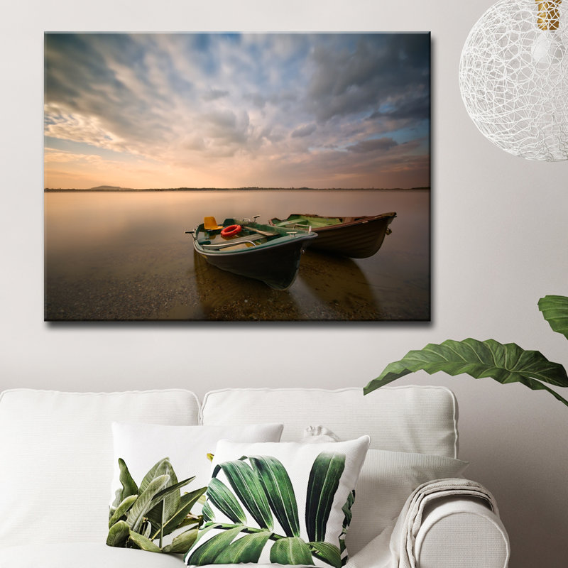 « bateau », reproduction de photo sur toile, H 30 po x l 40 po x P 1,5 po