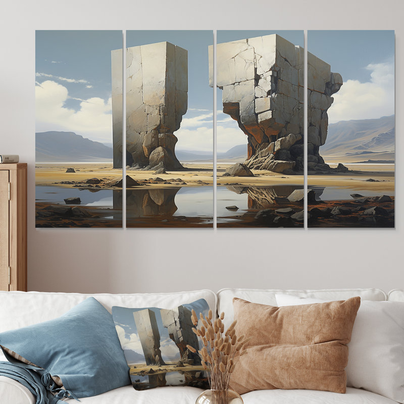 «Mind-Blowing», art mural 4 pièces, H 32 po x l 64 po