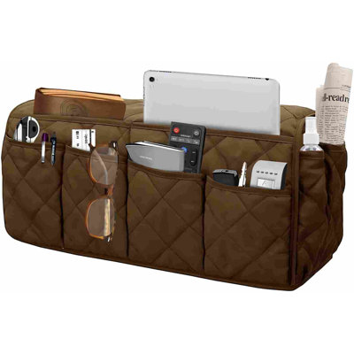 Armchair Caddy for Recliner - Sofa Armrest Organizer with 14 Pockets | Waterproof Remote Control Holder for Recliner, Non-Slip Chair Arm Storage for TV Remote, Phone, Books, Magazine, iPad